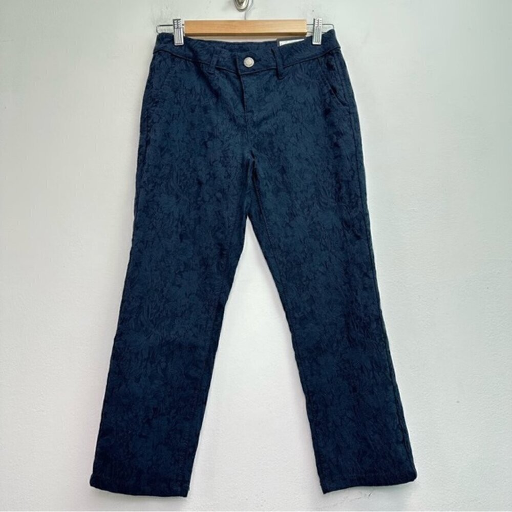 Simply Vera by Vera Wang NWT Capri Pants Size 0 Textured Dark Wash Navy Blue